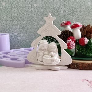 Molde em silicone -Arvoré com presépio para montagem mod.145