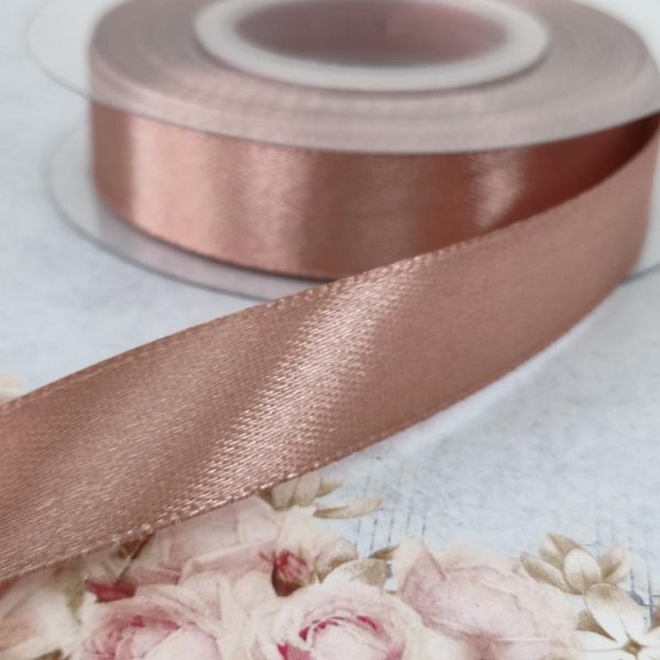 Fita cetim rose gold brilhante-15mm