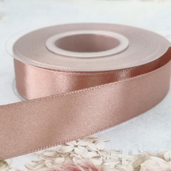 Fita cetim rose gold brilhante-20mm