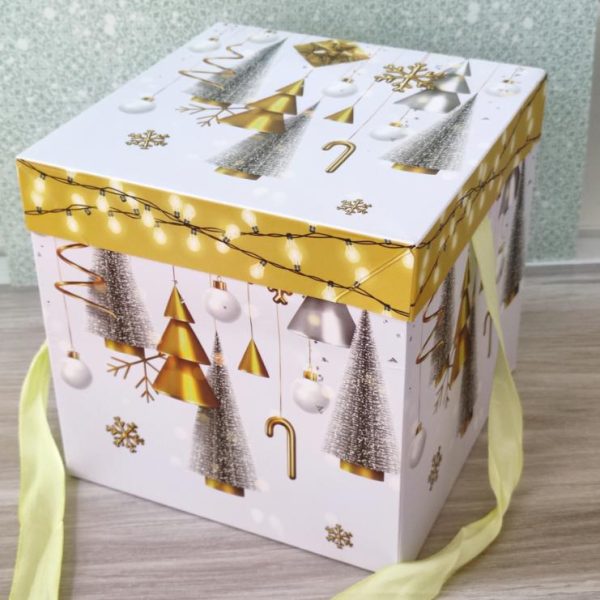 Caixa cartão Natalícia Grande - 024 - 15x15x15cm