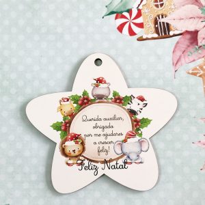 Estrela mdf - Natal - Querida Auxiliar