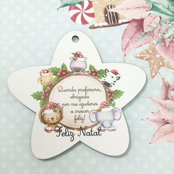 Estrela mdf - Natal - Querida Professora