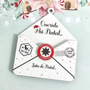 Envelope para carta "Pai Natal" em mdf