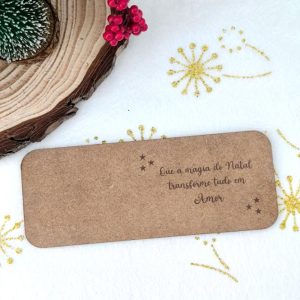 Base em MDF  - "Que a magia do Natal transforme..."