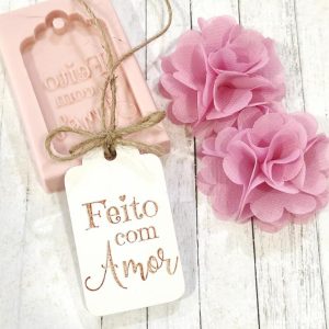Molde em silicone, Tag -Feito com amor