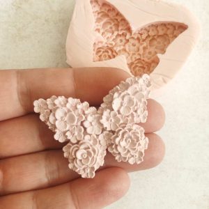 Molde em silicone, Borboleta flores