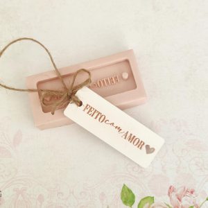 Molde em silicone, Tag larga-Feito com amor