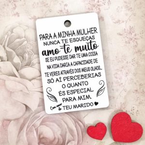 Placa para Porta chaves em mdf - Para a minha mulher
