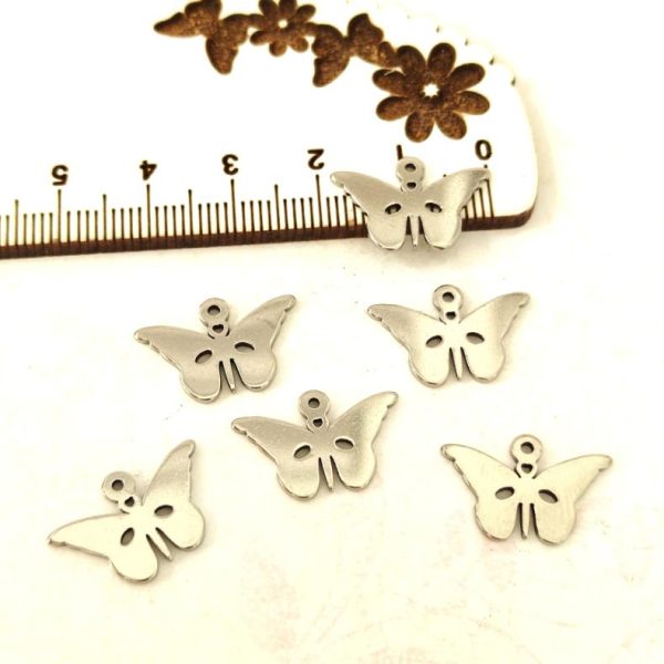 Pendentes em aço inoxidável - Borboleta