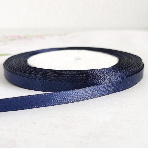 Fita de cetim - 6 mm - Azul Marinho