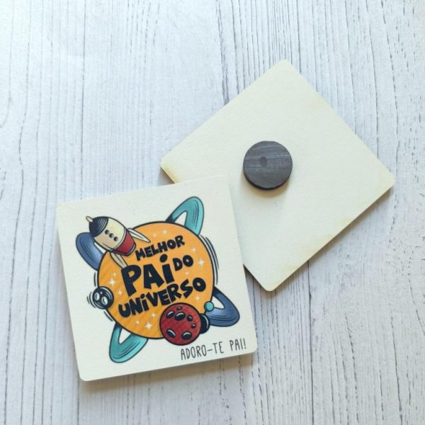 Base em mdf com íman -Melhor pai do universo