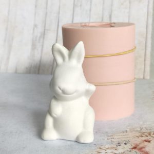 Molde em silicone - Coelho a acenar alto --3D
