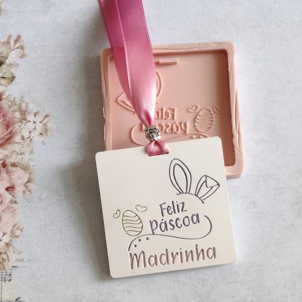 Molde em silicone - Feliz Páscoa Madrinha