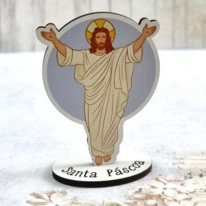 Cruz com base em mdf - Santa Pascoa - Estampado