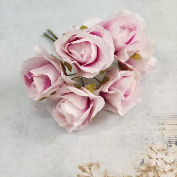Ramo de flores em tecido- Rosa claro