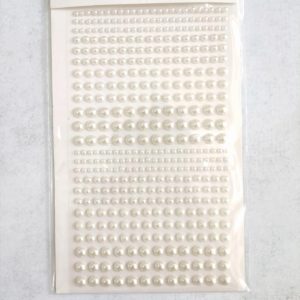 Autocolantes meia perola - Branco