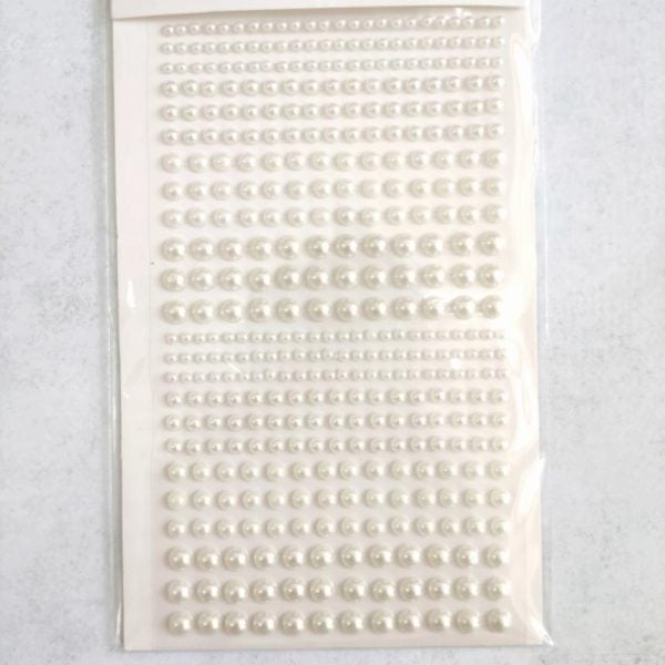 Autocolantes meia perola - Branco