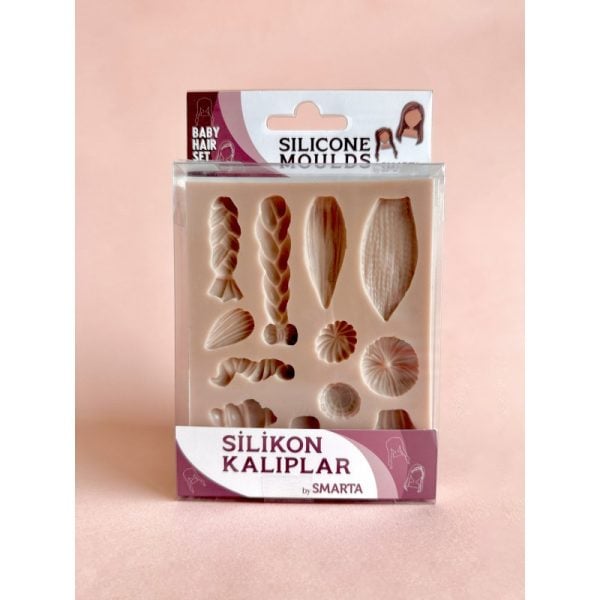 Molde em silicone, kit cabelos