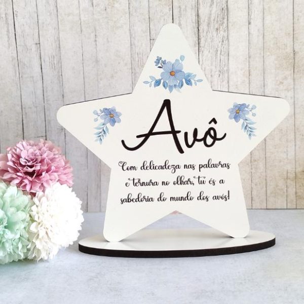 Troféu em mdf- estrela - Avô