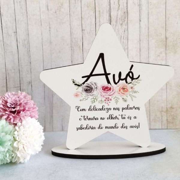 Troféu em mdf- estrela - Avó