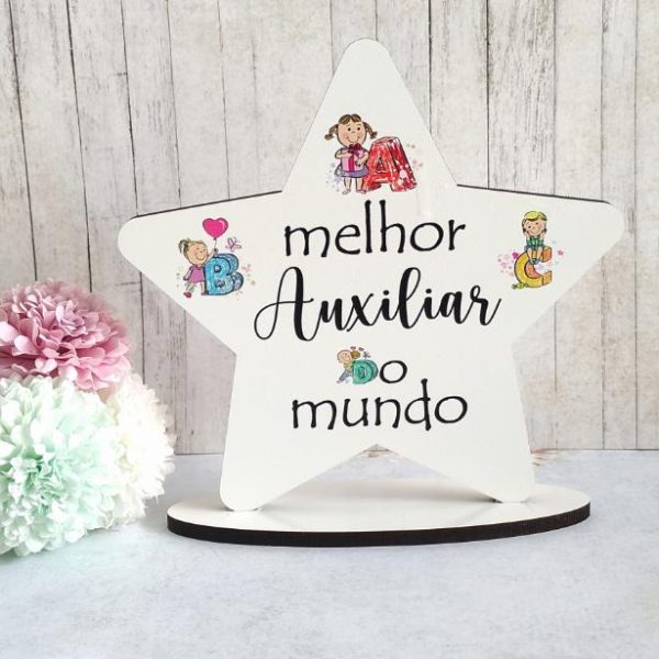 Troféu em mdf- estrela - Auxiliar