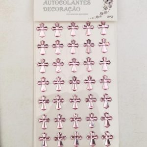 Autocolantes em cruz - Rosa