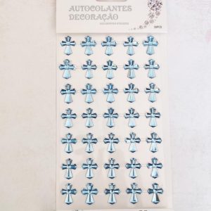 Autocolantes em cruz - Azul