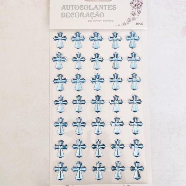 Autocolantes em cruz - Azul