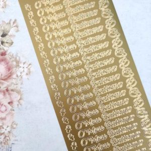 Autocolantes O meu Batismo-Dourado