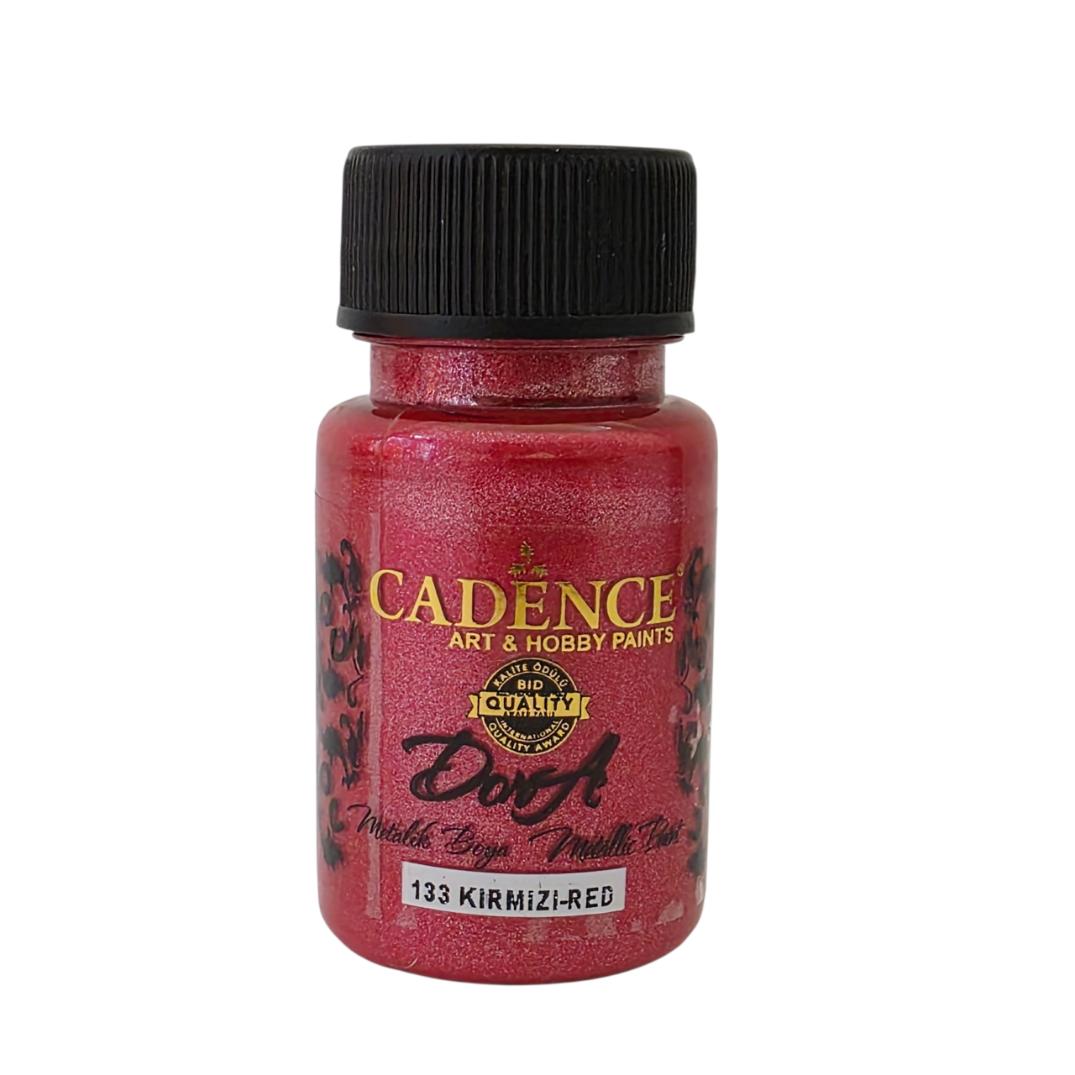 Tinta Acrílica metalizada 50 ml- CADENCE DORA Rojo 133