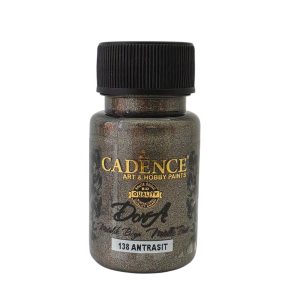 Tinta Acrílica metalizada 50 ml- CADENCE DORA Antracita 138