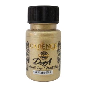 Tinta Acrílica metalizada 50 ml- CADENCE DORA Oro Plateado 159