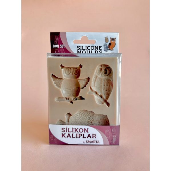 Molde em silicone,- Corujas