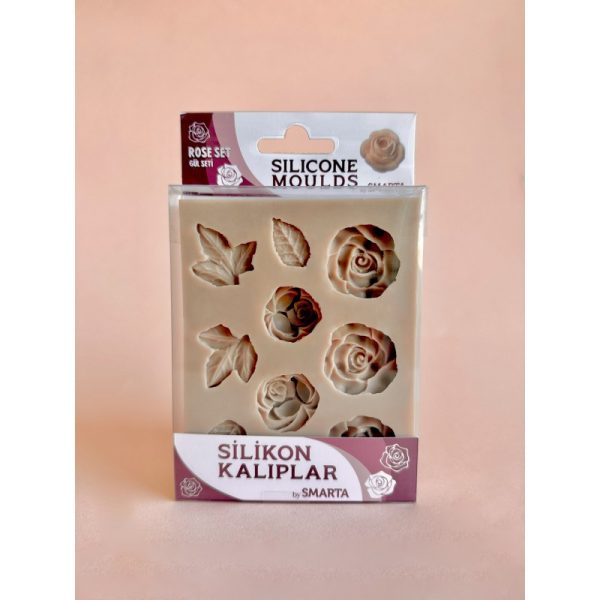 Molde em silicone,- Rose Set