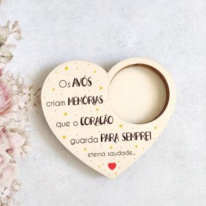 Porta velas em choupo - Os avós criam memorias