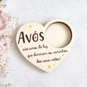 Porta velas em choupo - Avós são seres de luz