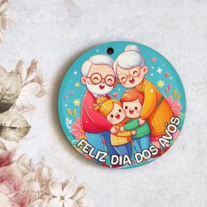 Placa para Porta chaves em mdf -Feliz dia dos avós
