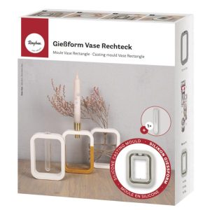 Molde em silicone RAYHER, Vaso retangular