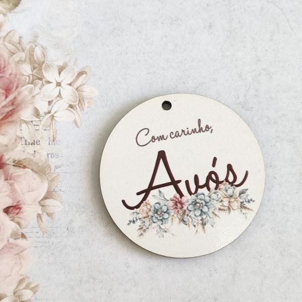 Placa para Porta chaves em mdf -Com carinho Avós