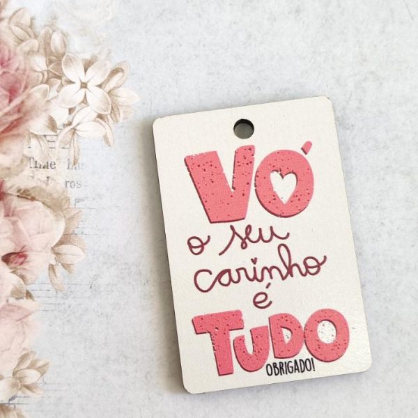 Placa para Porta chaves em mdf - Vó o seu carinho é tudo