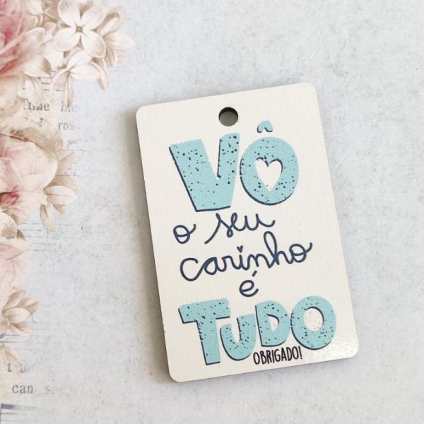 Placa para Porta chaves em mdf - Vô o seu carinho é tudo