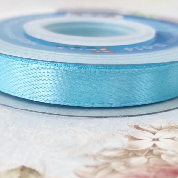 Fita cetim azul brilhante - 10mm