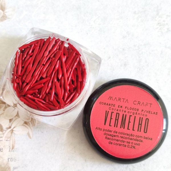 Corante em flocos para velas - Vermelho