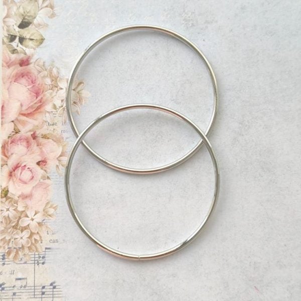Argola metálicas 0.3x8cm - Prateado