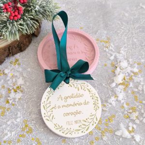 Molde em silicone -Gratidão- Feliz Natal