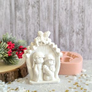 Molde em silicone -Cabana com presépio