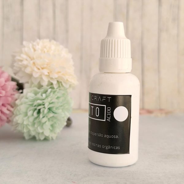 Pigmento Acrílico para Resina Orgânica 10 mL-BRANCO