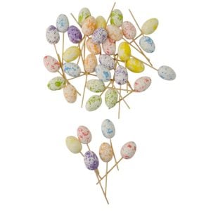 Espetos ovos coloridos em esferovite (peq.)