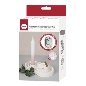 Molde em silicone RAYHER, Suporte velas - Oval