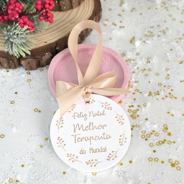 Molde em silicone, Feliz Natal  melhor Terapeuta
